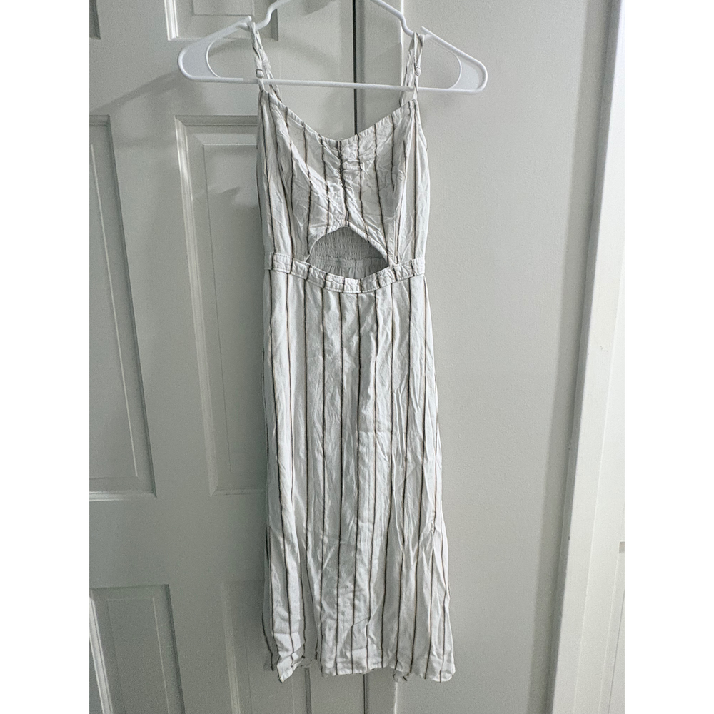 Hollister Striped Midi Dress XS in White